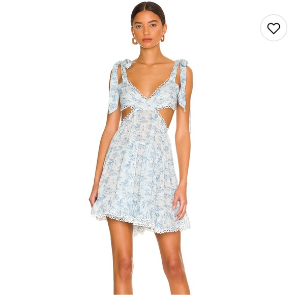 Tularosa Blue Floral Dress - Picture 3 of 4